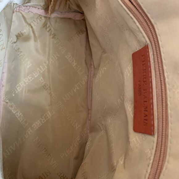 Pierre Balmain Vintage Dome Satchel Brown Paisley Printed Leather Handbag - Picture 8 of 14